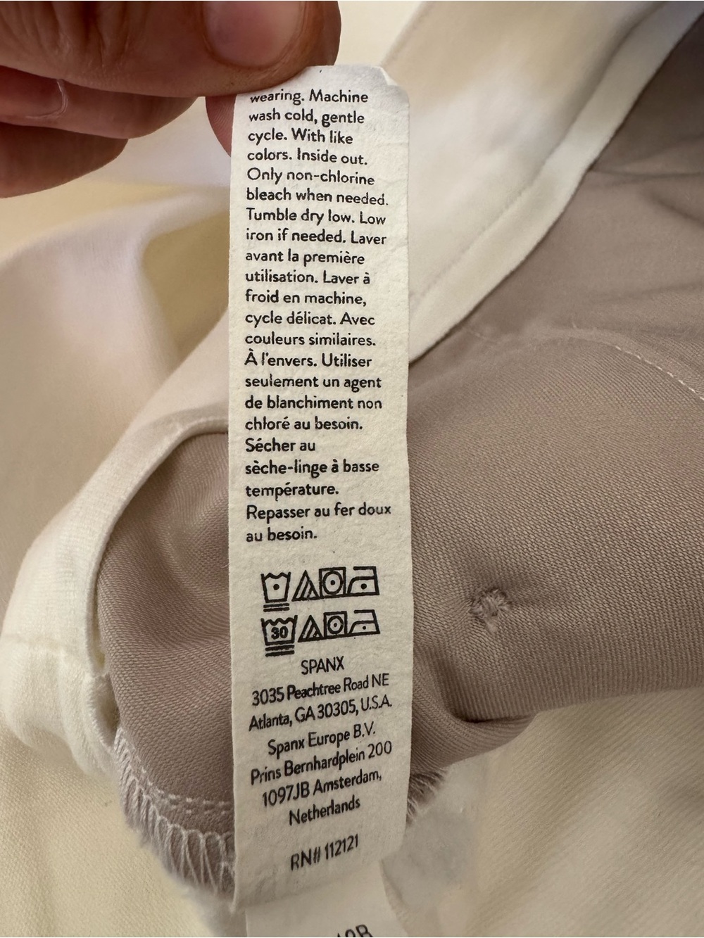 Spanx Stretch Twill Cropped White Wide Leg Pants - Picture 6 of 7